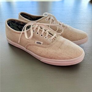 Authentic low pro Linen Vans | Women’s 8